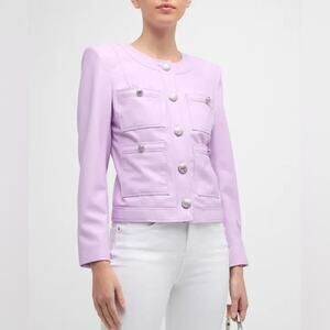 Veronica Beard Ozuna Faux Leather Jacket